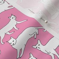 cats // pink cat fabric for girls cute cat design cats cat lady pet fabric