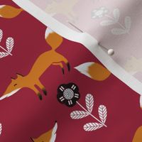 fox // fall autumn foxes scandi kids burgundy 