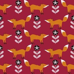 fox // fall autumn foxes scandi kids burgundy 