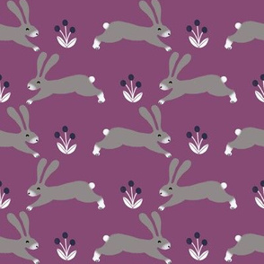 rabbit // fall autumn rabbit bunny cute purple autumn woodland animal critter