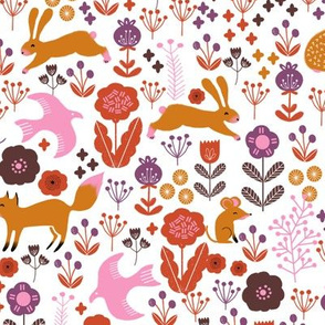 autumn // woodland animals fall cute bunny fox squirrels cute forest animals