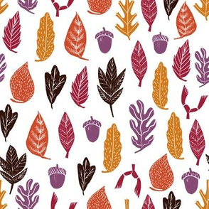 autumn leaves // forest woodland kids cute oak oak leaves acorn autumn fall colors