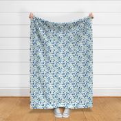 autumn leaves // forest blue kids oak leaves leaf cute nature print 