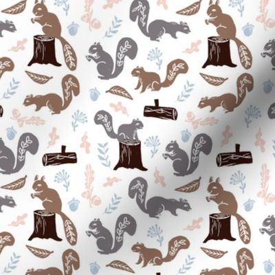 squirrels // nature fall kids woodland outdoors camping soft colors baby cute animals