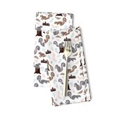 squirrels // nature fall kids woodland outdoors camping soft colors baby cute animals