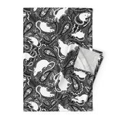 Paisley Rats - MEDIUM - black white