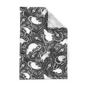 Paisley Rats - MEDIUM - black white