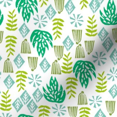 tropical palm // palm print tropical linocut palm print leaves monstera kids 2017