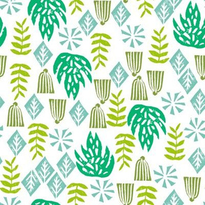 tropical palm // palm print tropical linocut palm print leaves monstera kids 2017