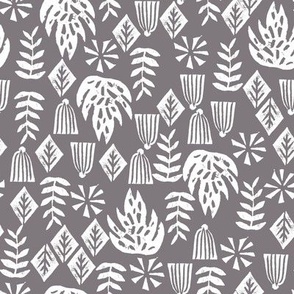 tropical palm print // grey kids summer surf hawaii tropical palm print linocut block prints