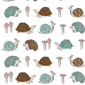 woodland critters // kids woodland forest hedgie snail mushrooms kids woodland forest design