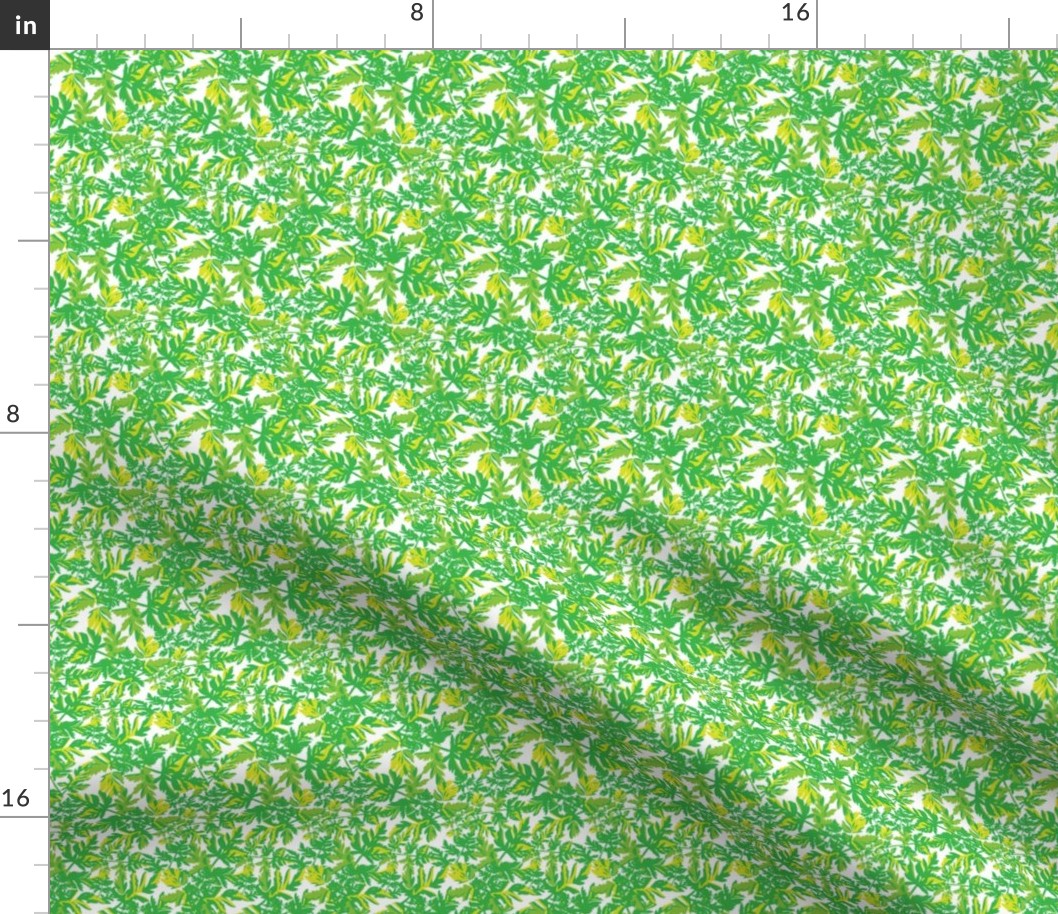 Spring Green Floral Botanical Tropical Leaves Small_Miss Chiff Designs