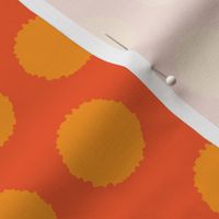 Jumbo Orange tangerine abstract dots || Carrot vegetable food _Miss Chiff Designs 