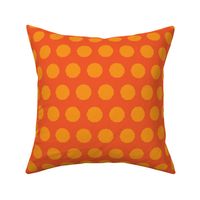 Jumbo Orange tangerine abstract dots || Carrot vegetable food _Miss Chiff Designs 