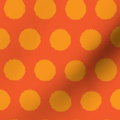 Jumbo Orange tangerine abstract dots || Carrot vegetable food _Miss Chiff Designs 