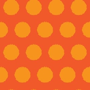 Jumbo Orange tangerine abstract dots || Carrot vegetable food _Miss Chiff Designs 