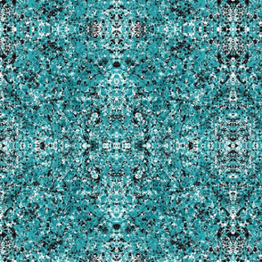 Aqua & Black Splatter Pattern