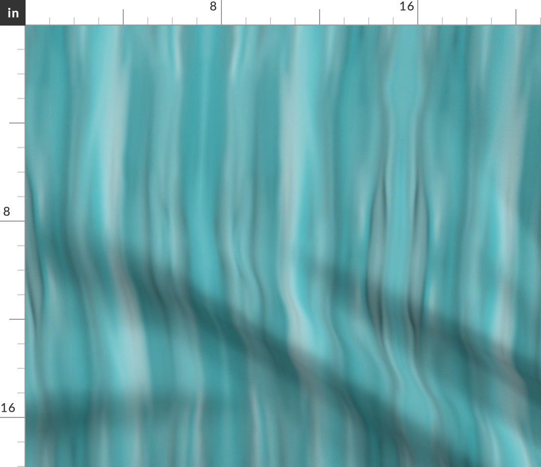 Aqua Ocean Waves Stripe Pattern