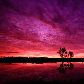  A Glorious Sunset  Over the Dam