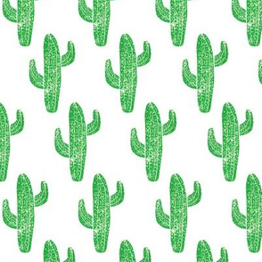 Linocut Cacti Pattern