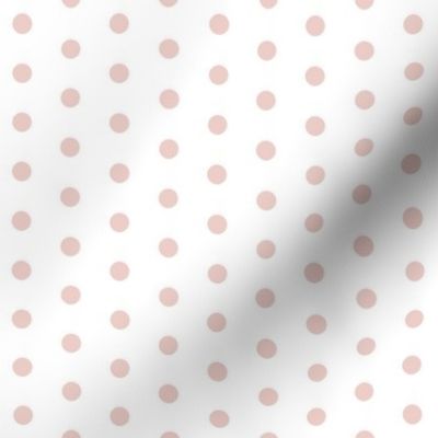 1/3" polka dot - blush on white