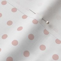 1/3" polka dot - blush on white