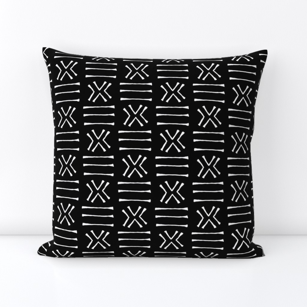 Malian Mudcloth on Black // Small