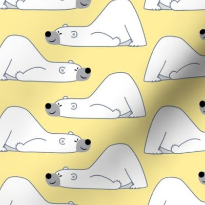 Fun-Loving Cartoon Polar Bear Yellow By Cheerful Madness!! Small-ed