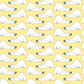 Fun-Loving Cartoon Polar Bear Yellow By Cheerful Madness!! Small-ed