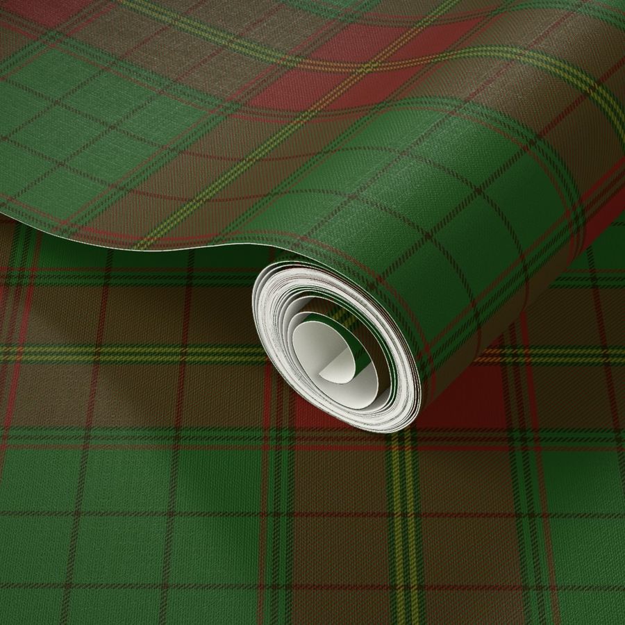 Ulster district tartan, 6" red - muted