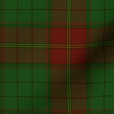 Ulster district tartan, 6" red - muted