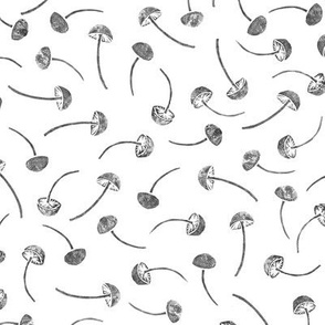button mushrooms - greyscale