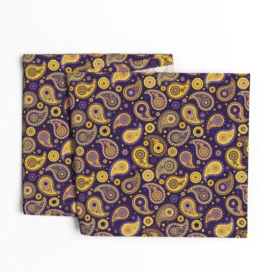 Poppin' Paisley - Purples & Golds