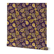 Poppin' Paisley - Purples & Golds