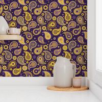 Poppin' Paisley - Purples & Golds