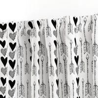 Hearts & Arrows - Black & White