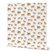 Fawn Nursery in Caramel on White, mini