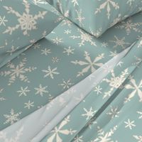 Snowflakes - Large - Ivory, DTurq