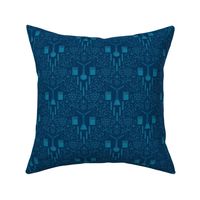 Mad Science Damask (Blue)