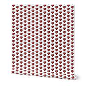 Red 8-Bit Pixel Hearts On White (2)