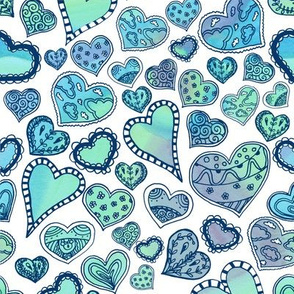 Hippie Hearts - Blue