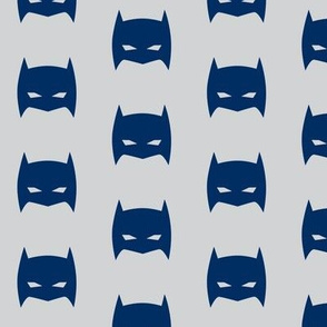 Superhero Bat Mask Blue and Gray