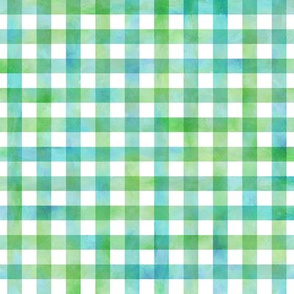 watercolor gingham