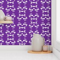 ISLAND TRIBAL PRINT 2 - Purple and White