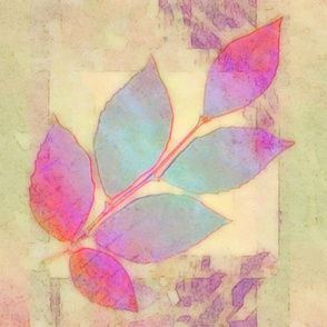 Leaves of Aqua & Fuchsia 