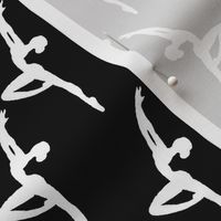 Ballet Dancers White on Black (small)