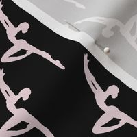 Ballet Dancers Pink on Black (small)