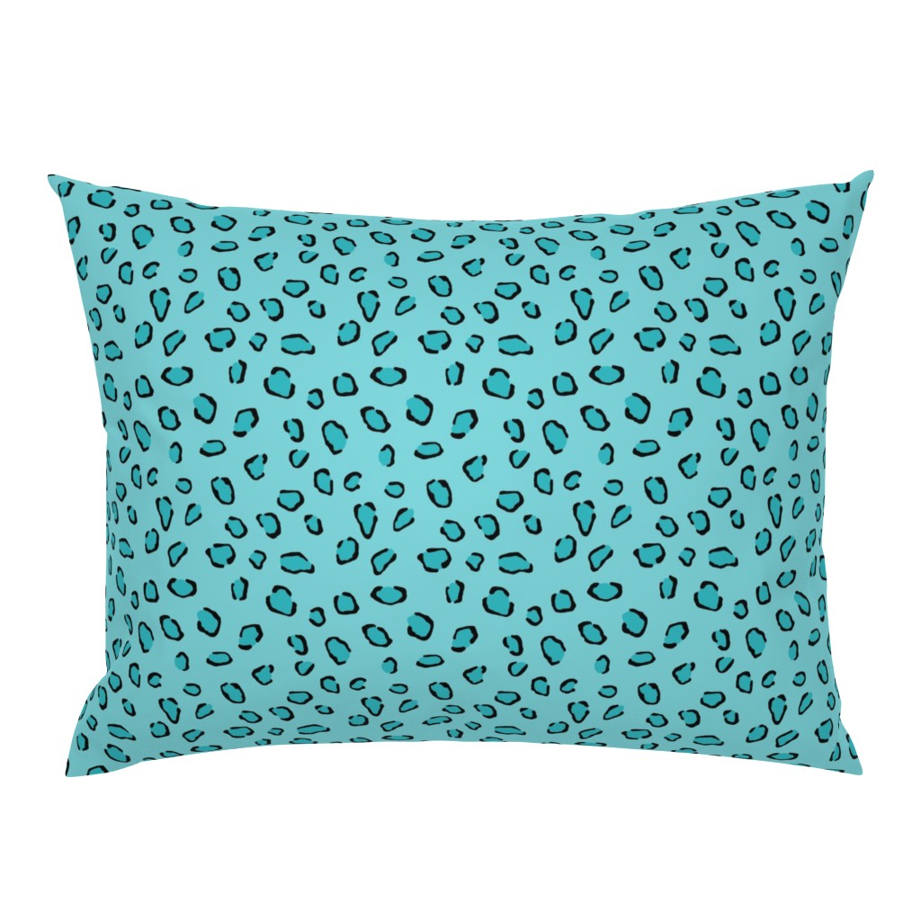 Aqua & Black Cheetah Pattern