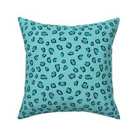 Aqua & Black Cheetah Pattern