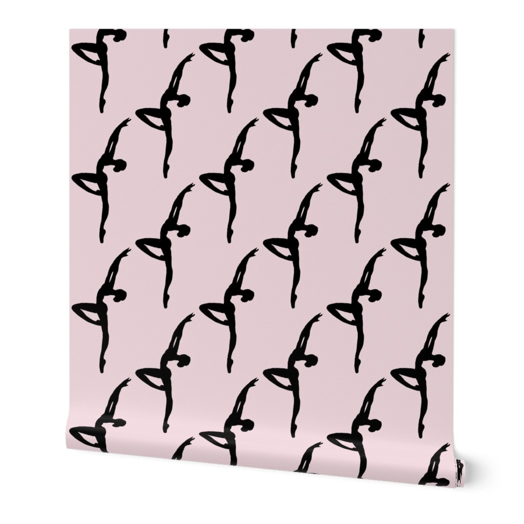 Ballet Dancers on Pink (large)